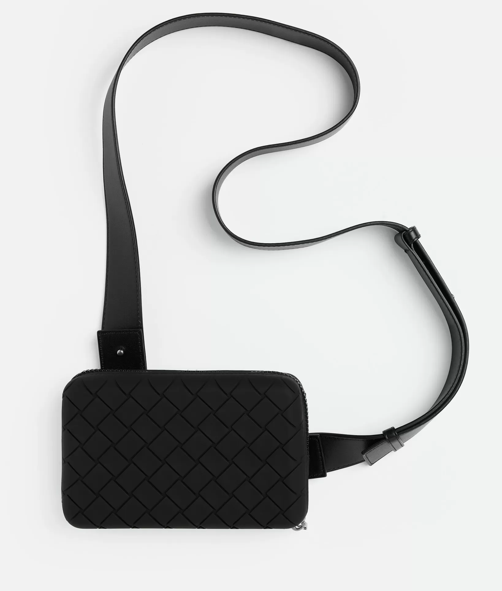 Crossbody>Bottega Veneta Tech Rubber Clutch Black