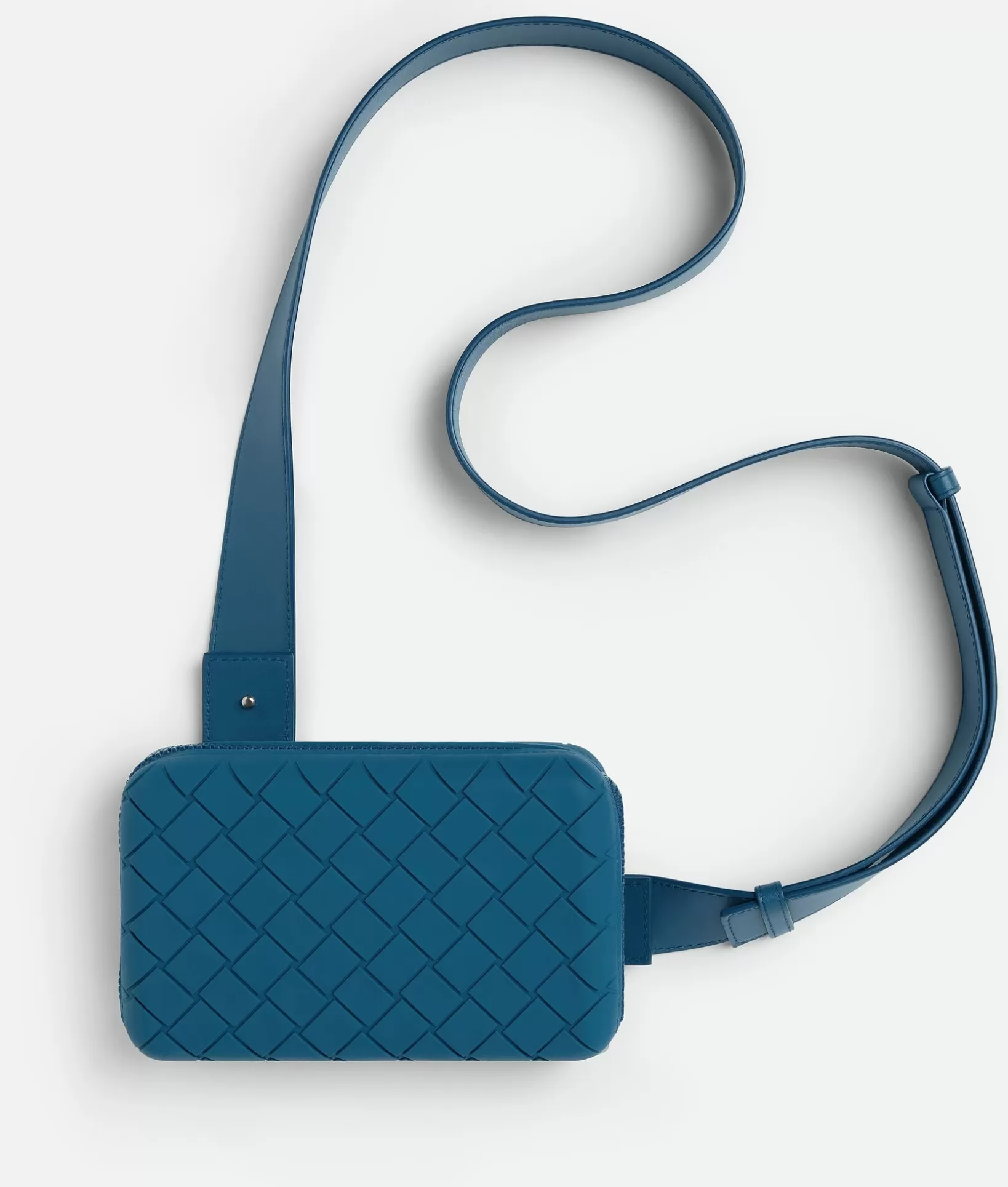 Crossbody>Bottega Veneta Tech Rubber Clutch Deep pacific