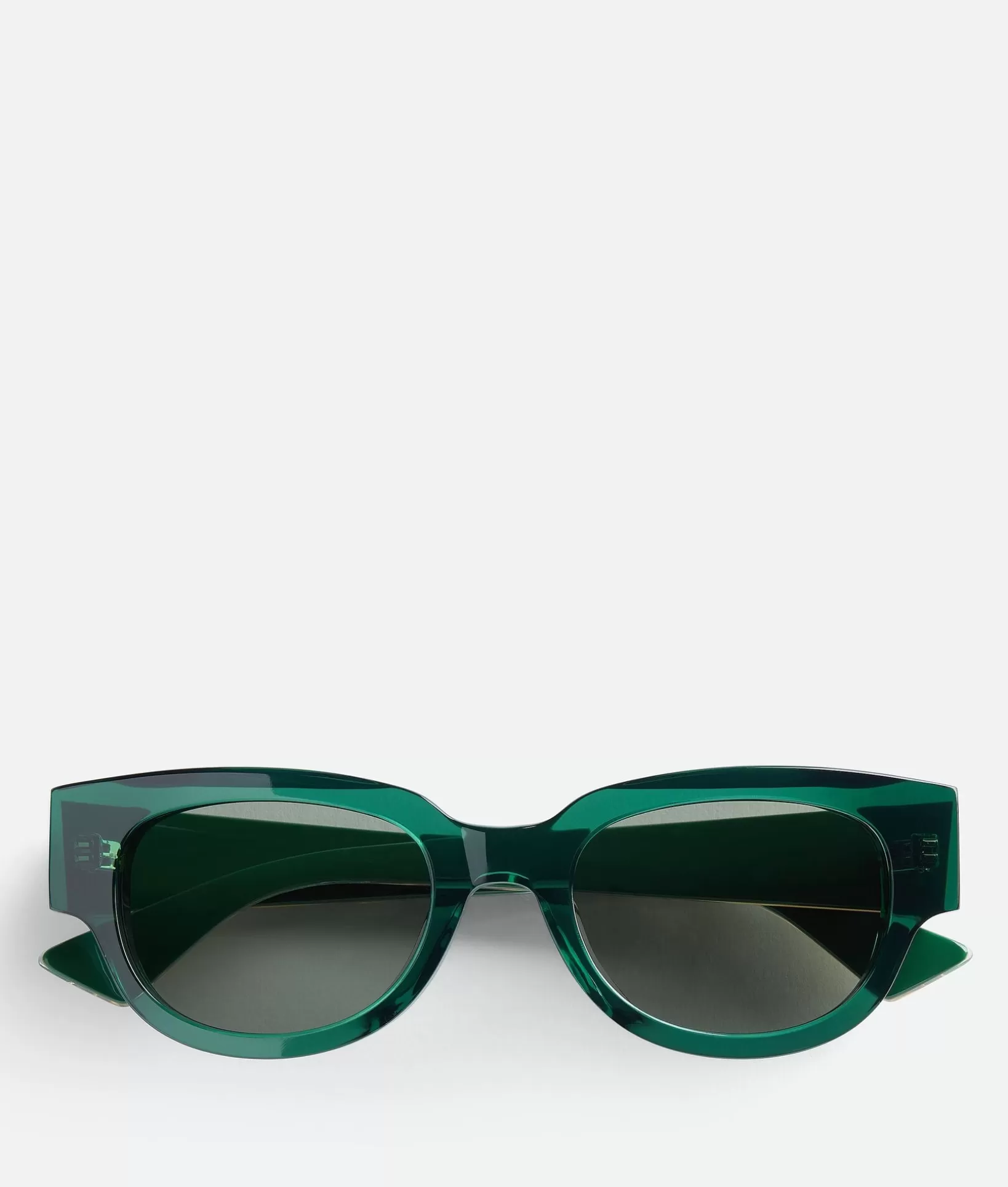 Sunglasses | Sunglasses>Bottega Veneta Tri-Fold Square Sunglasses Green/green