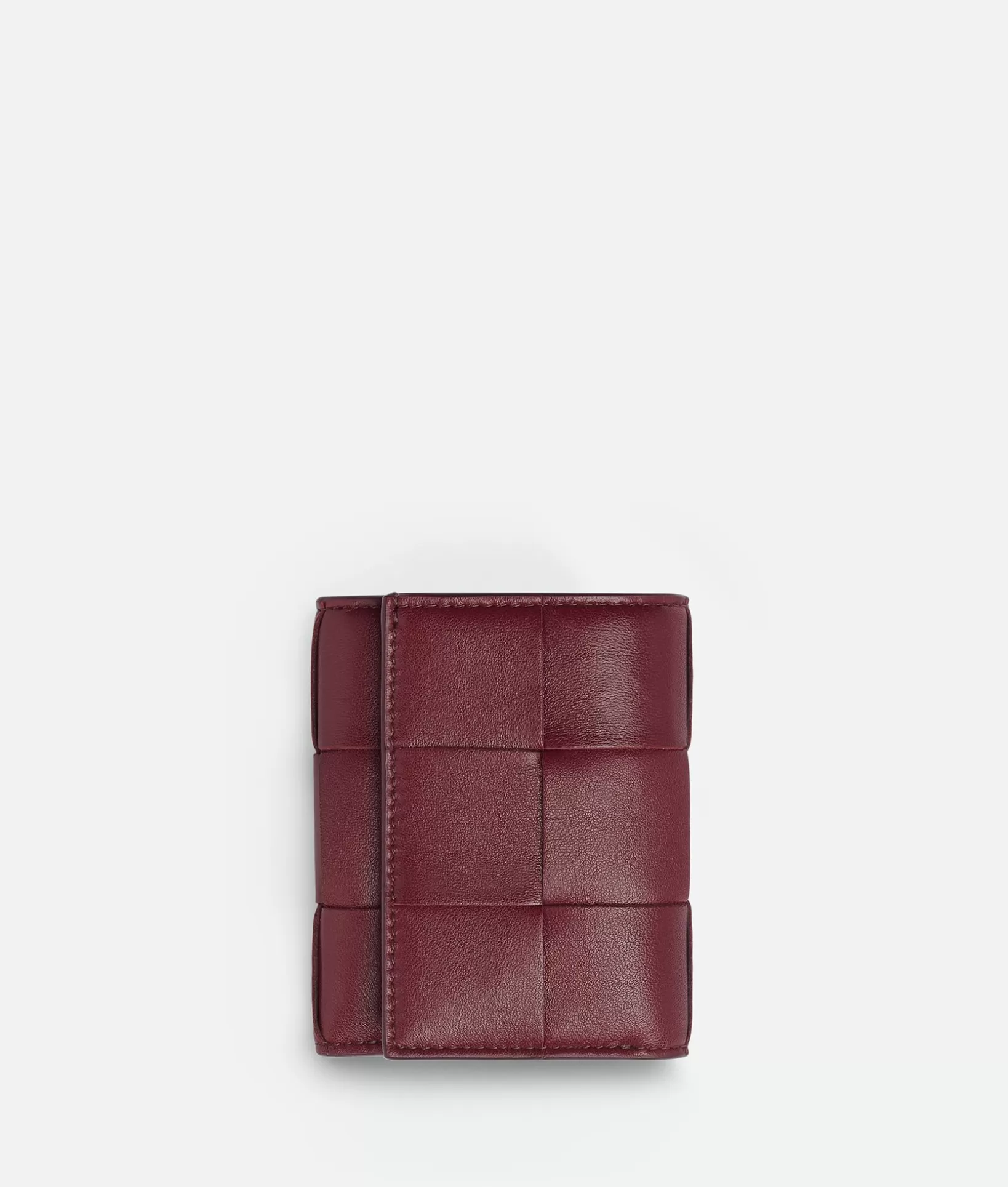 Small Wallets>Bottega Veneta Tri-Fold Zip Wallet Bordeaux