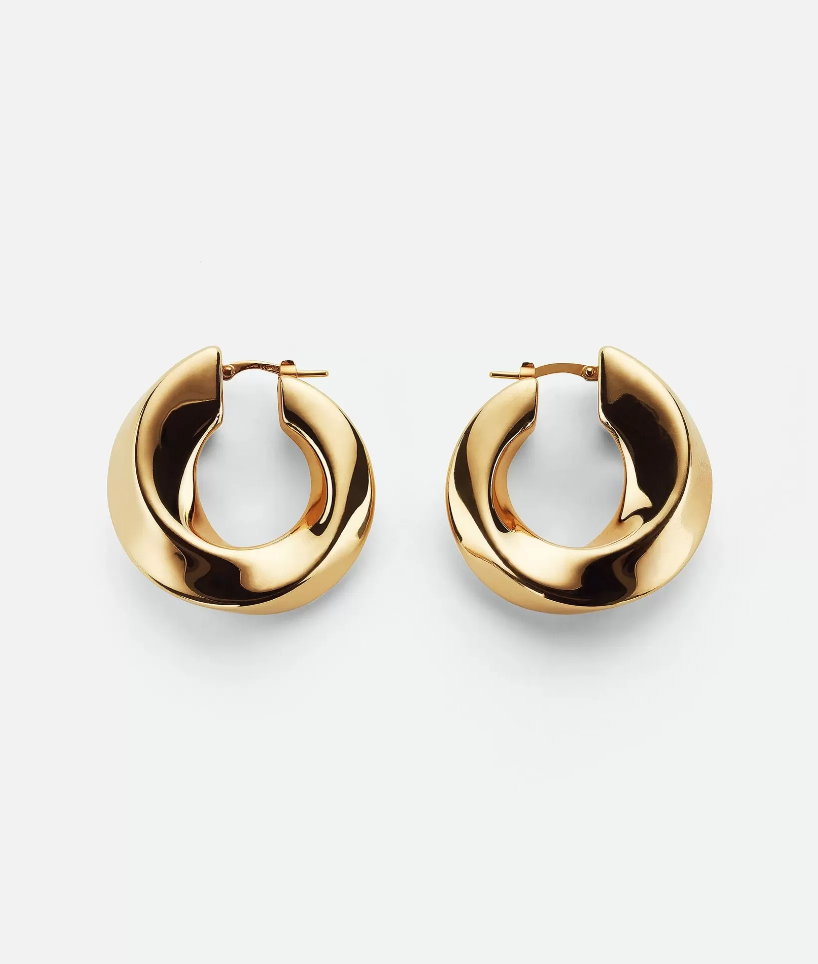 Earrings>Bottega Veneta Twist Hoop Earrings Yellow gold