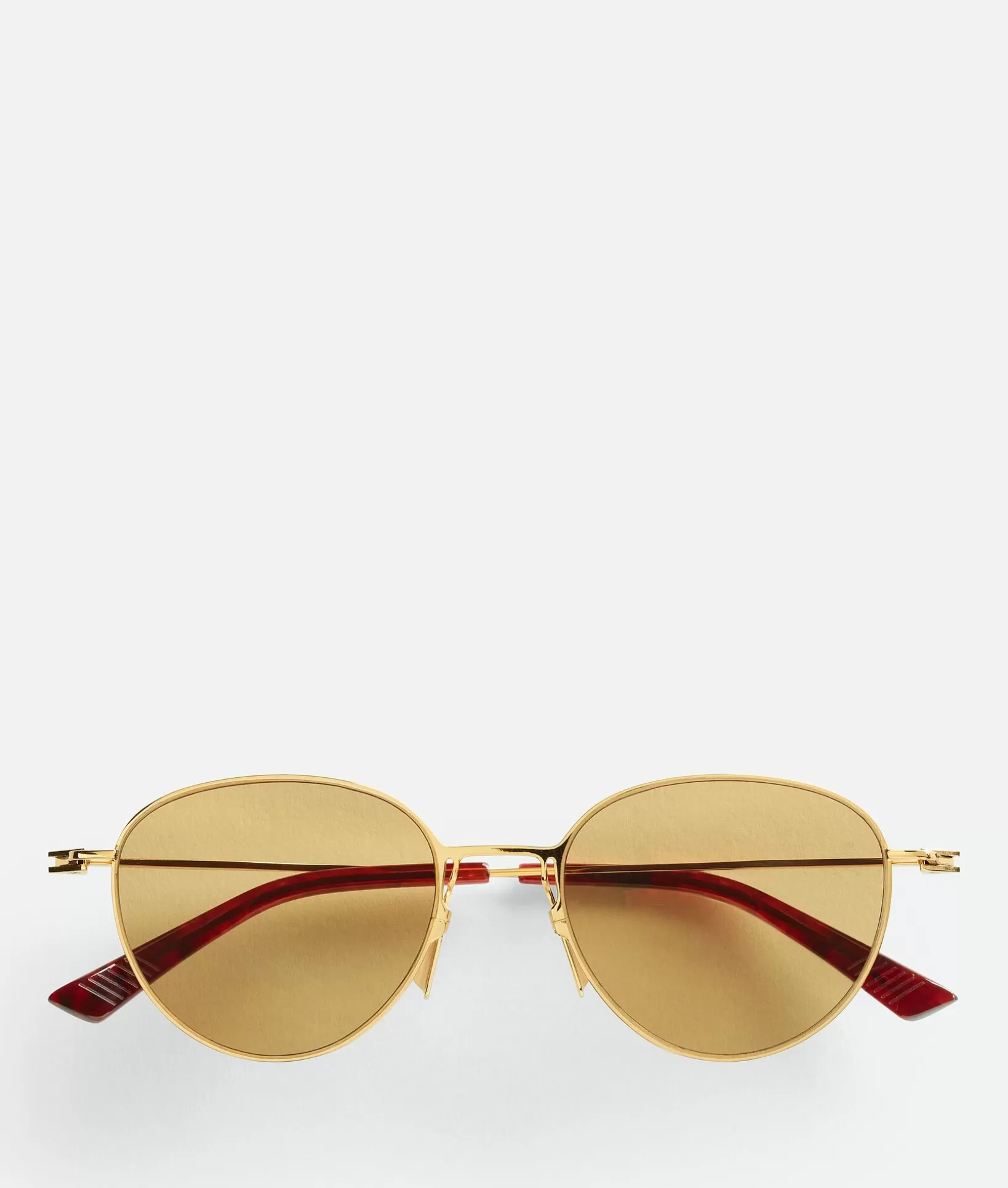 Sunglasses | Sunglasses>Bottega Veneta Ultrathin Metal Panthos Sunglasses Gold