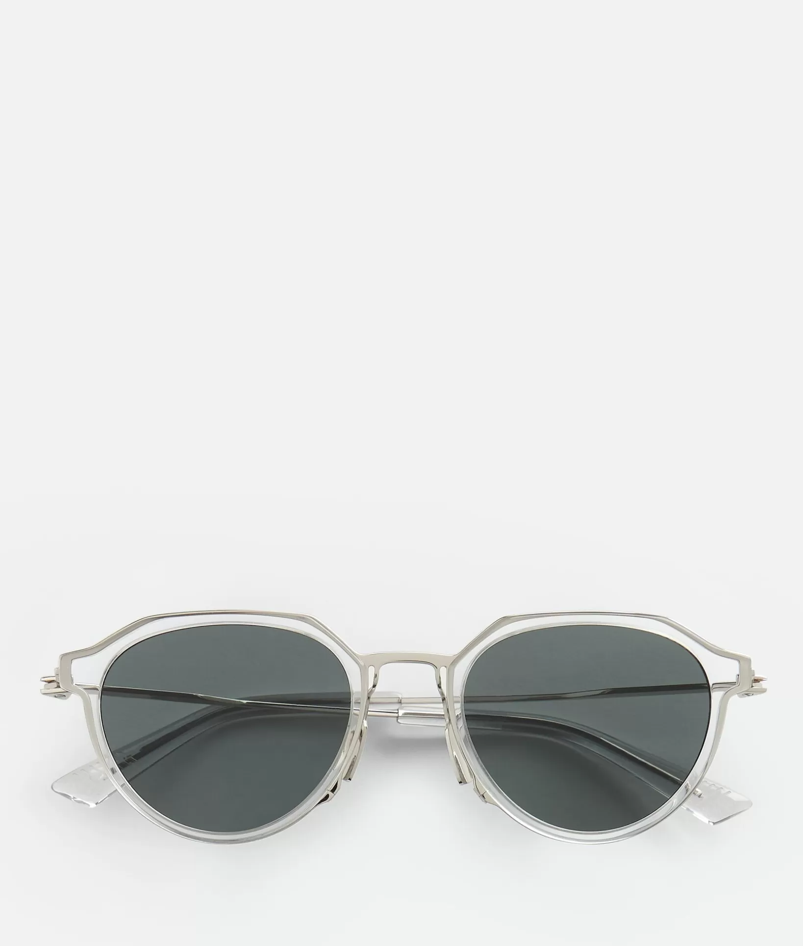 Sunglasses | Sunglasses>Bottega Veneta Ultrathin Panthos Sunglasses Grey/green