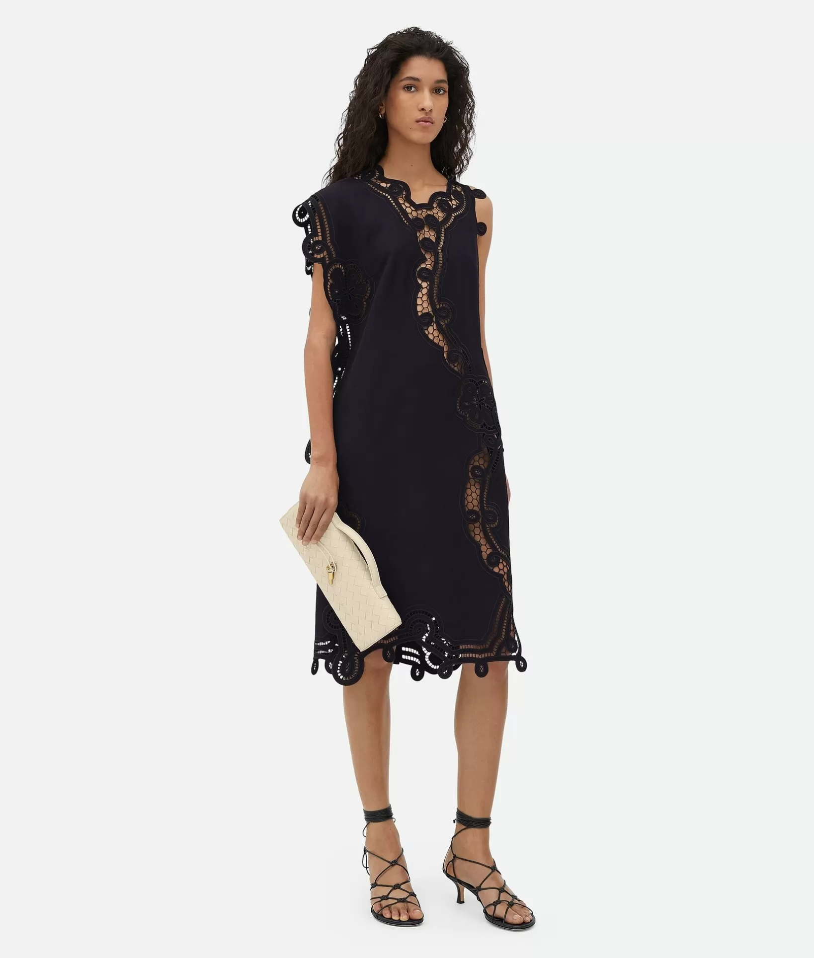 Dresses>Bottega Veneta Viscose And Silk Dress Blue/black