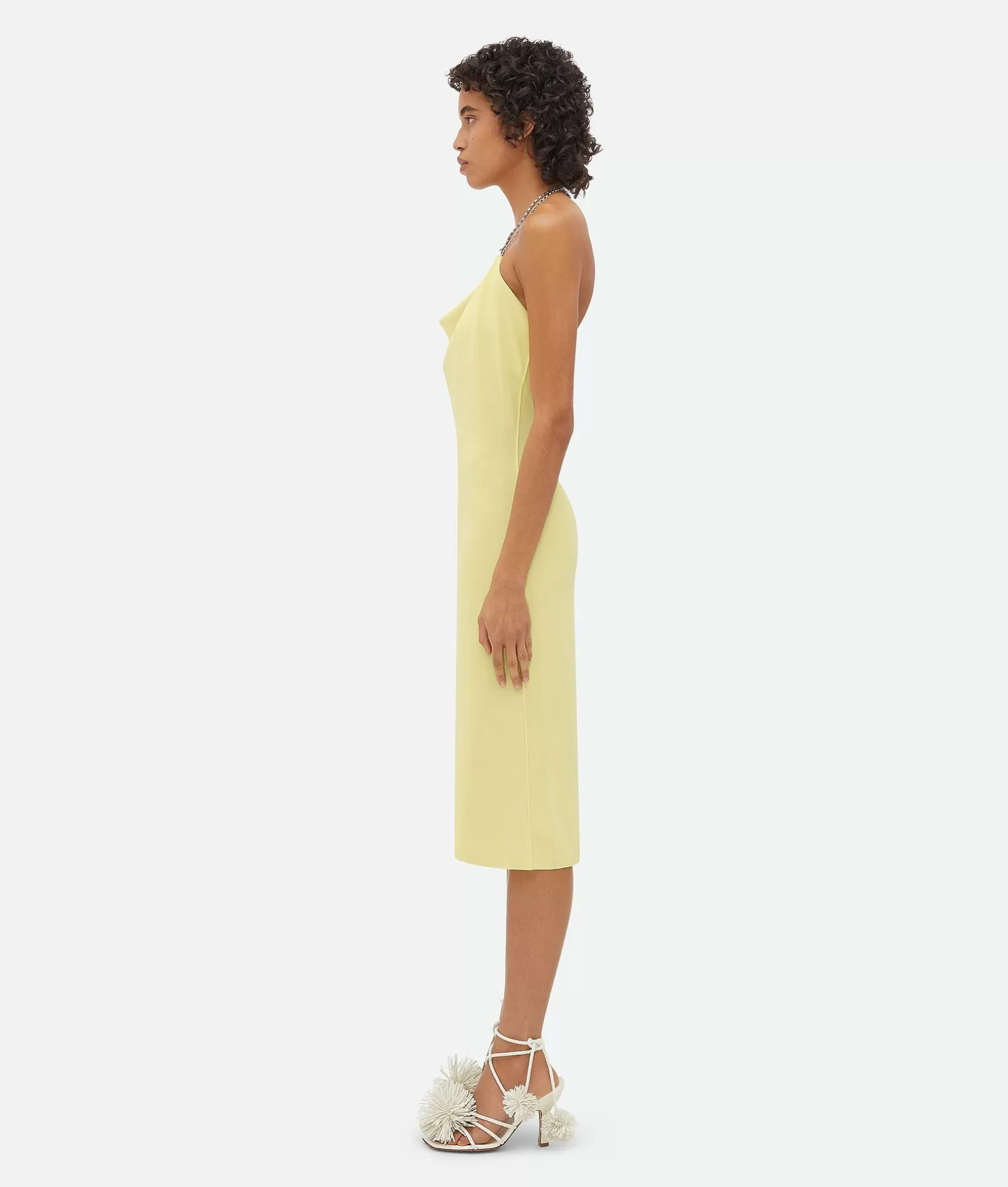 Dresses>Bottega Veneta Viscose Midi Dress Pineapple