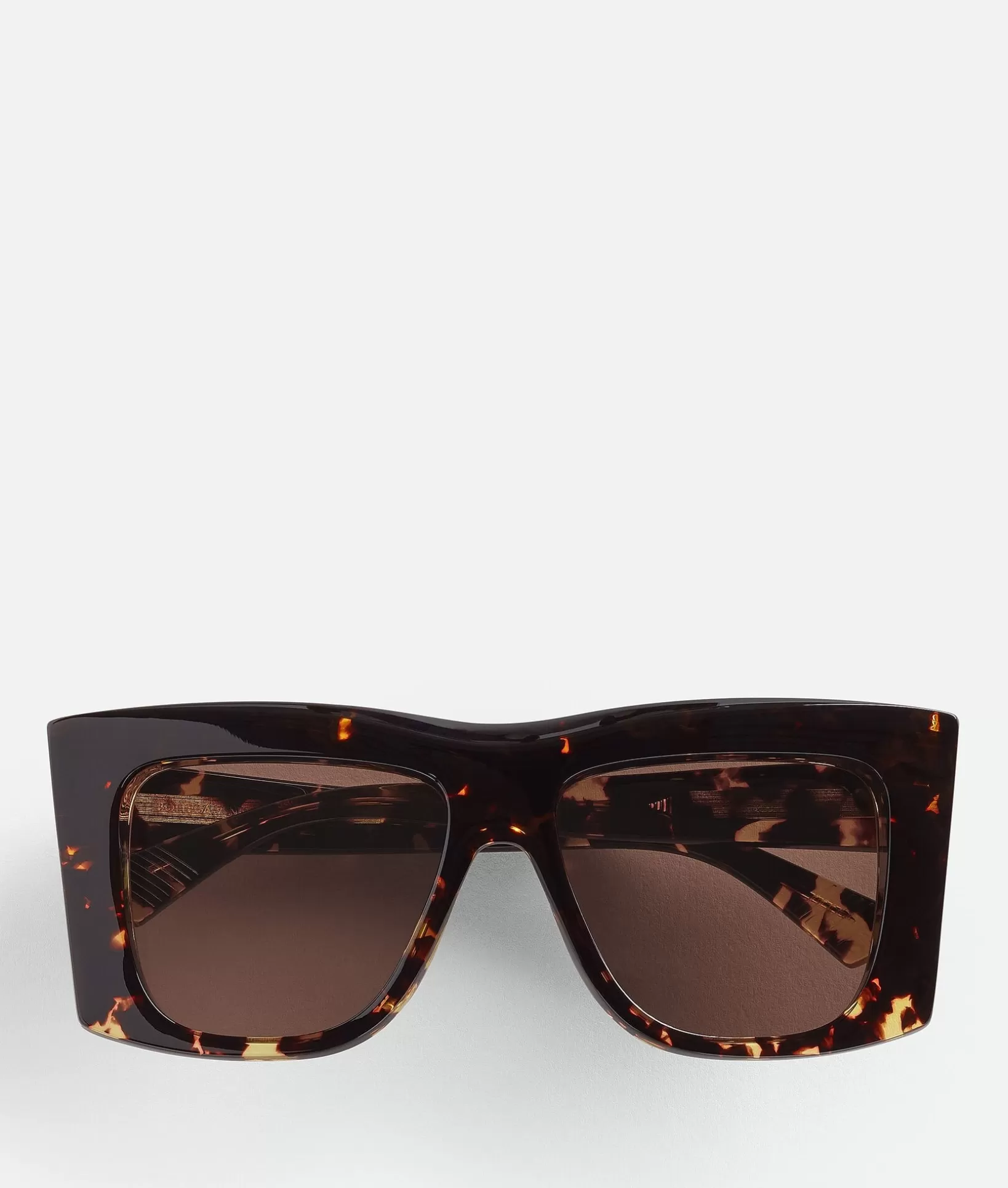 Sunglasses | Sunglasses>Bottega Veneta Visor Recycled Acetate Square Sunglasses Havana / Brown