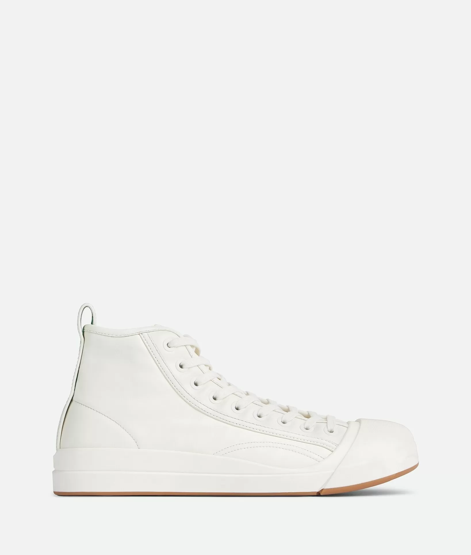 Sneakers>Bottega Veneta Vulcan Leather Sneaker Optic white