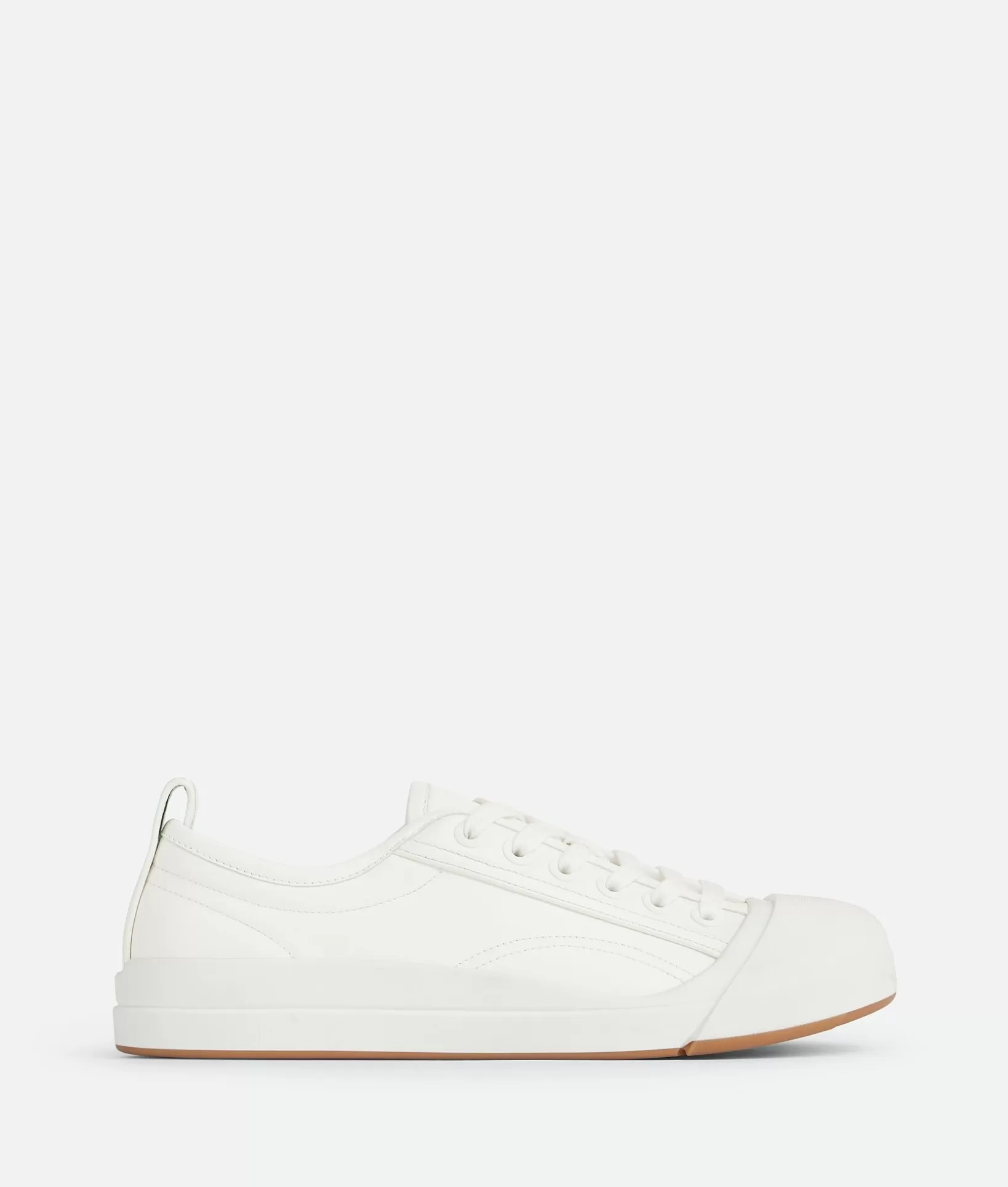 Sneakers>Bottega Veneta Vulcan Leather Sneaker Optic white