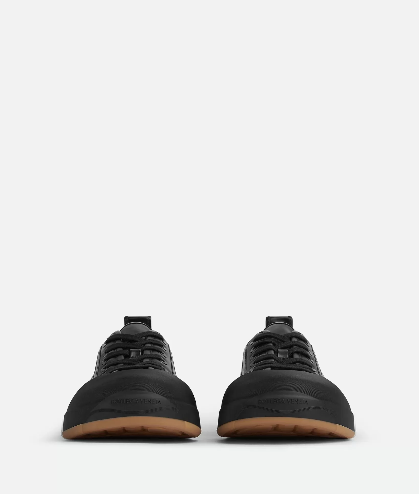 Sneakers>Bottega Veneta Vulcan Leather Sneaker Black