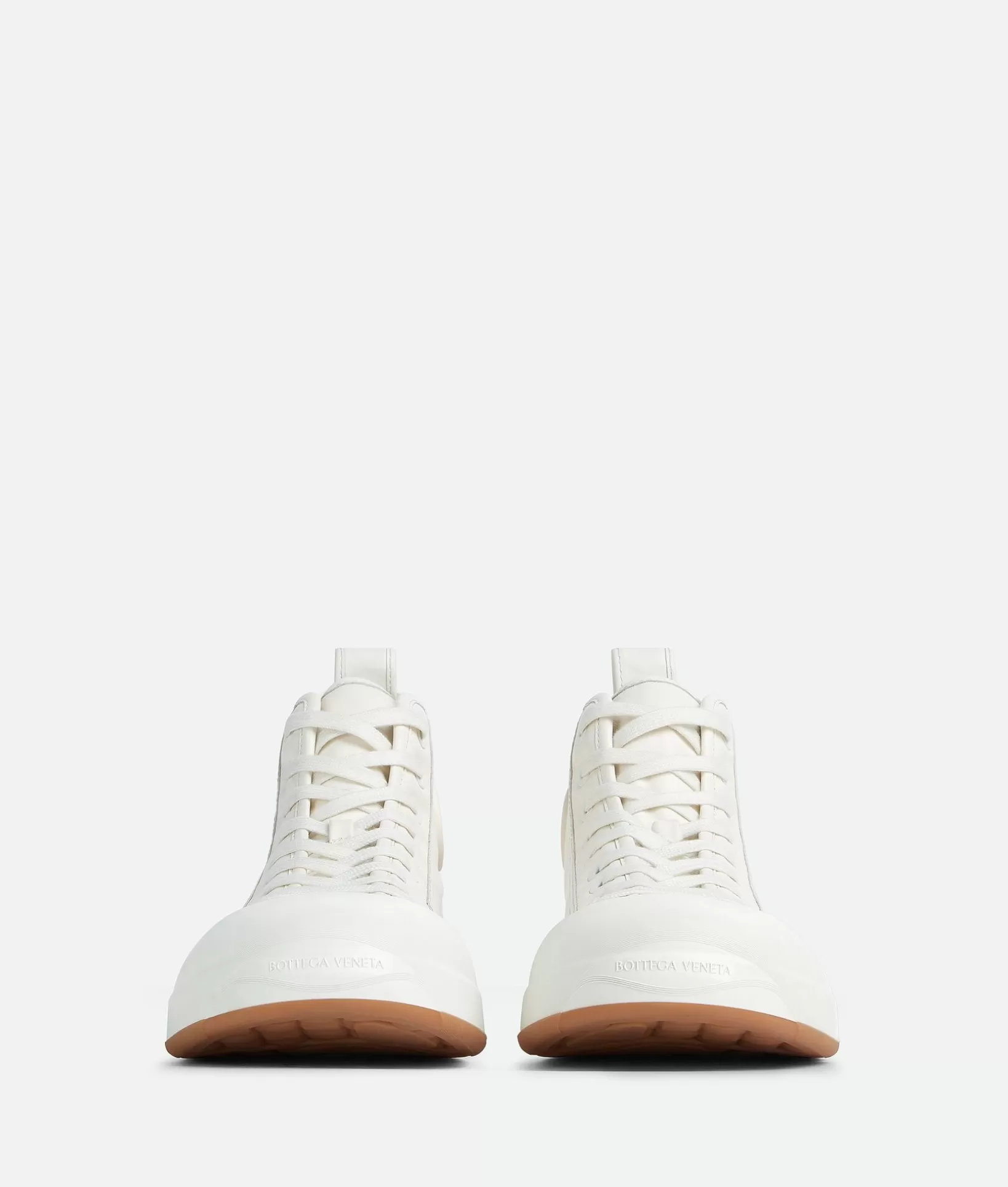 Sneakers>Bottega Veneta Vulcan Leather Sneaker Optic white