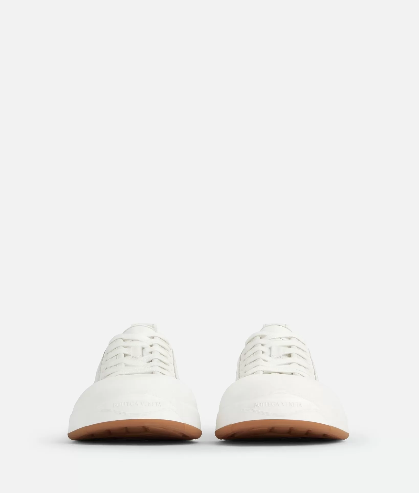 Sneakers>Bottega Veneta Vulcan Leather Sneaker Optic white