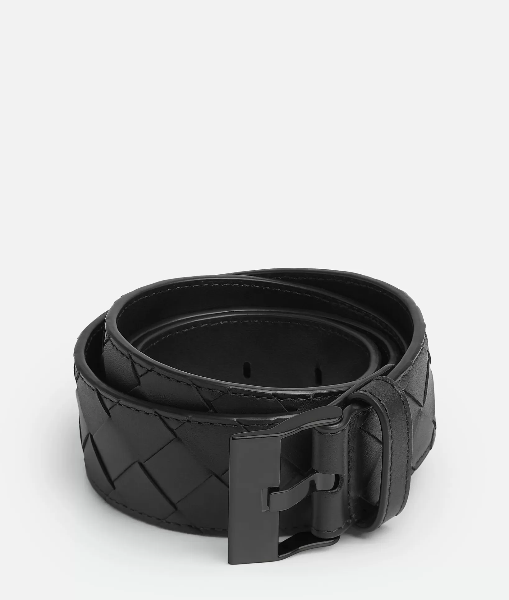 Belts>Bottega Veneta Watch Buckle Belt Black