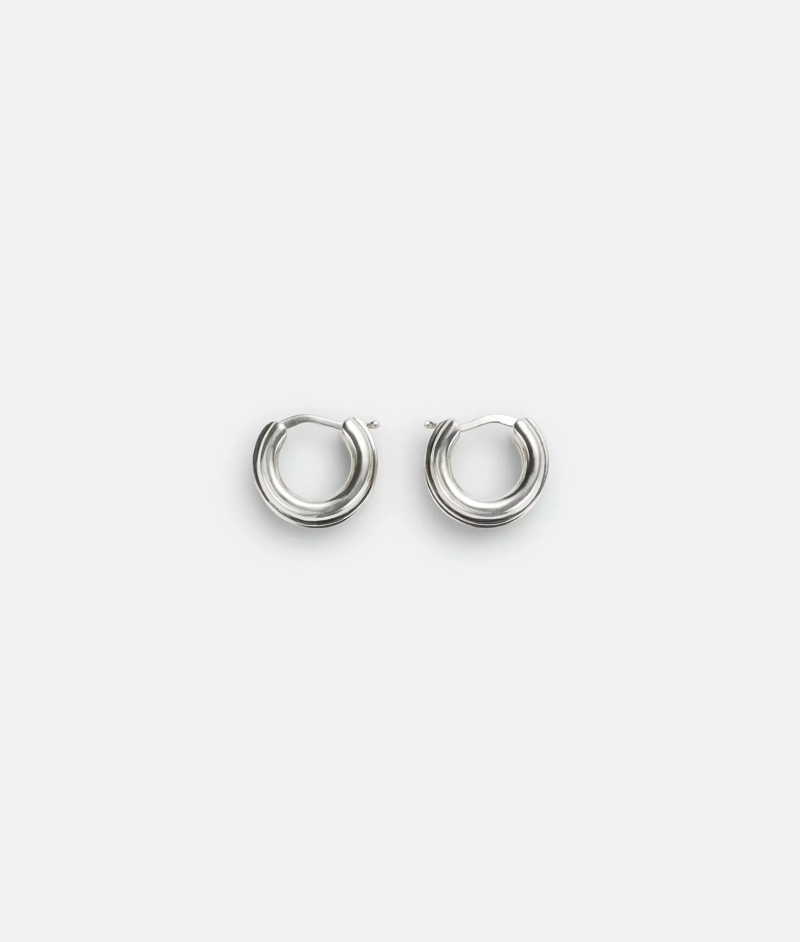 Earrings>Bottega Veneta Watch Hoop Earrings Silver