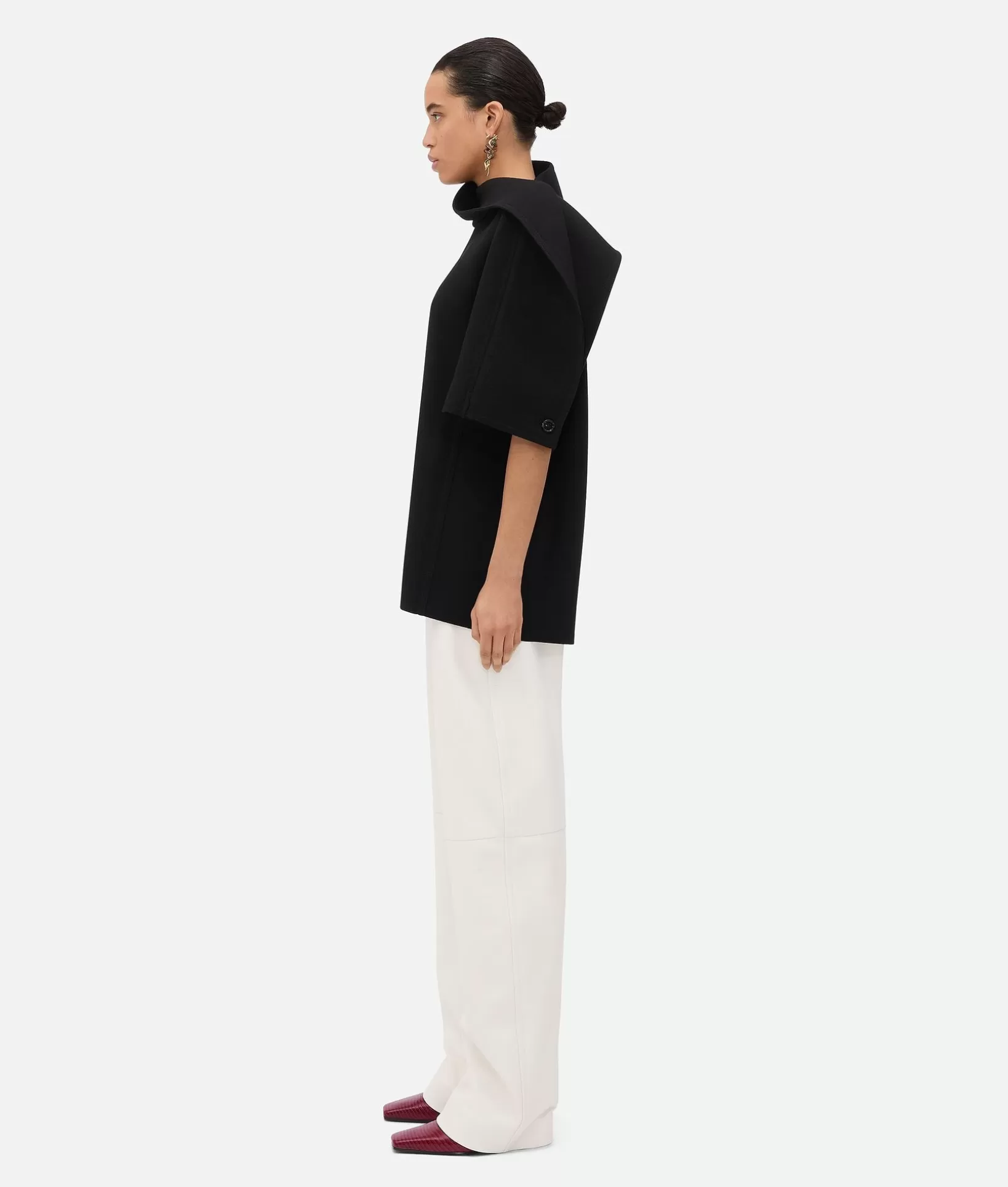 Tops And T-Shirts | Shirts>Bottega Veneta Wool Crepe Top Black