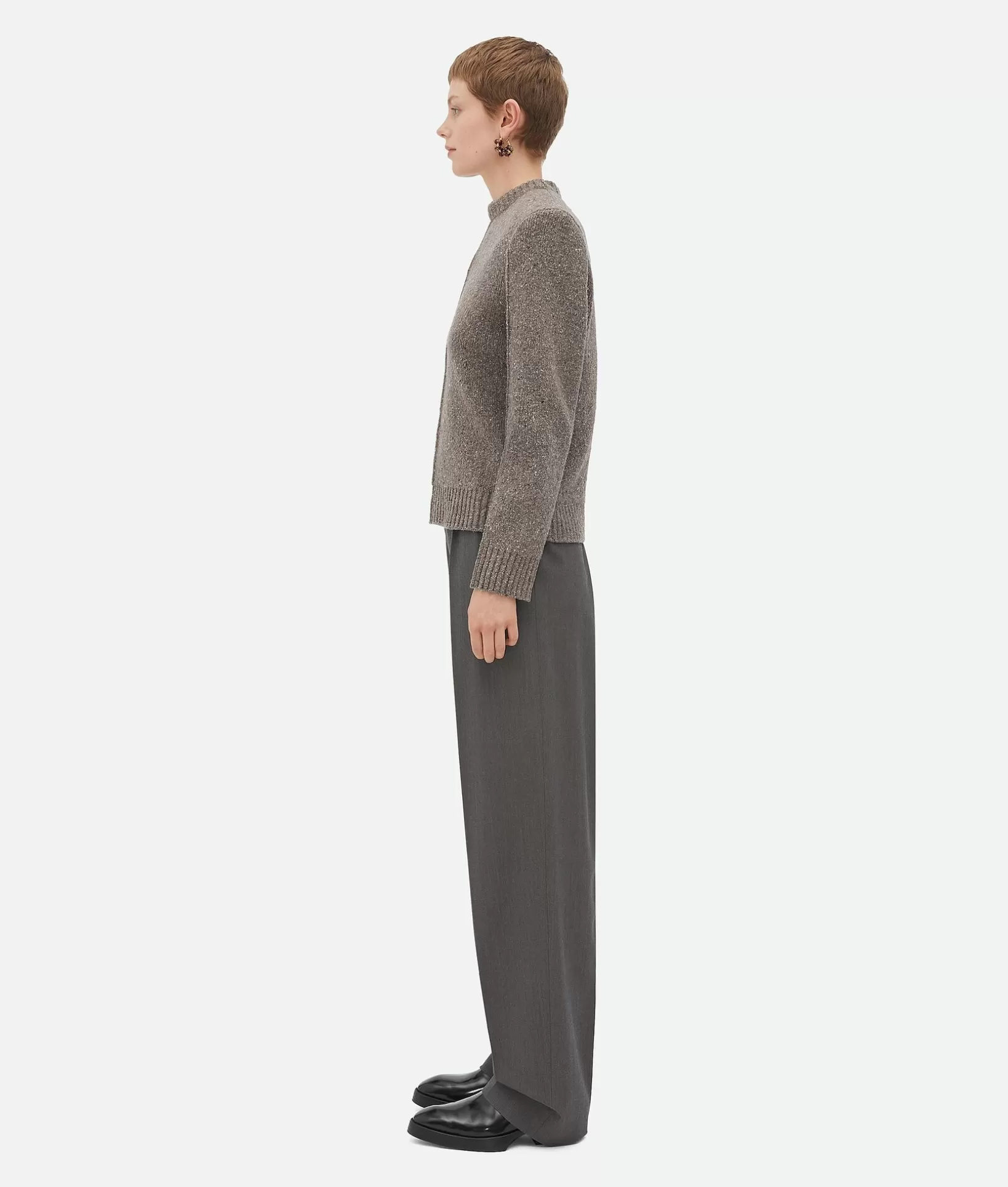 Knitwear>Bottega Veneta Wool Tailored Jumper Riverbed melange