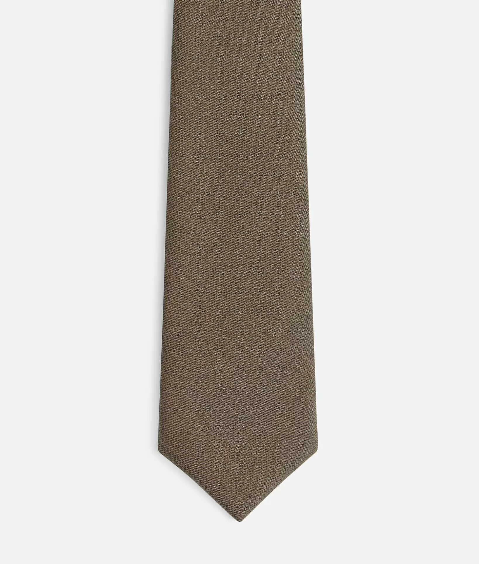 Scarves And Ties>Bottega Veneta Wool Twill Tie Grey/ochre melange