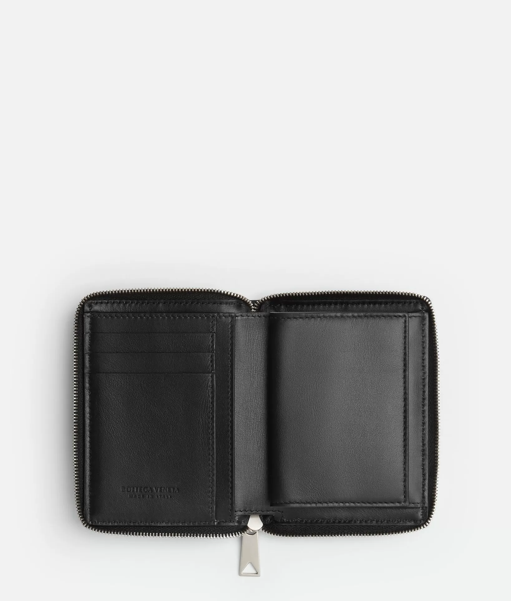 Small Wallets>Bottega Veneta Zip Around Wallet Black