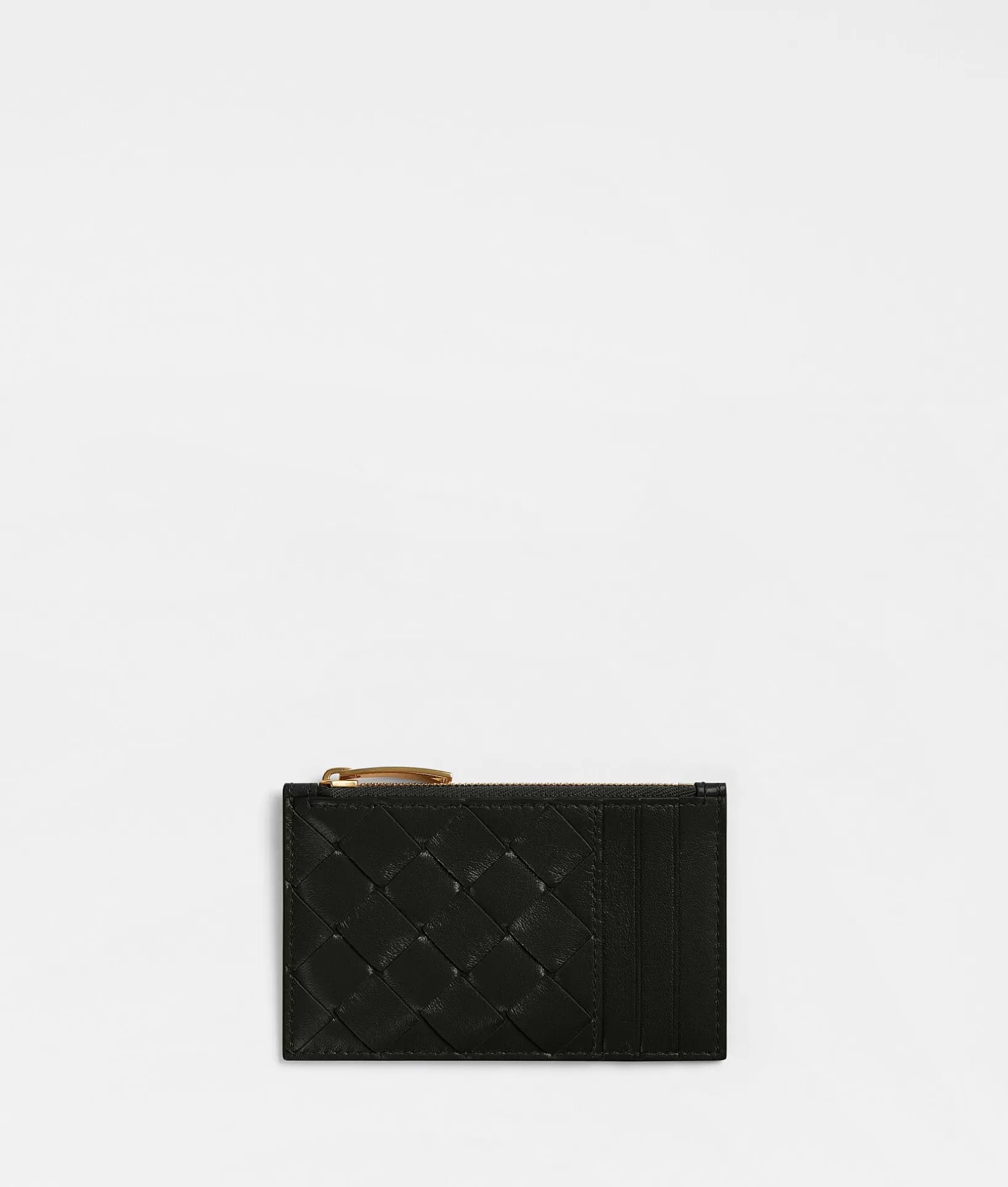 Card Cases>Bottega Veneta Zipped Card Case Black